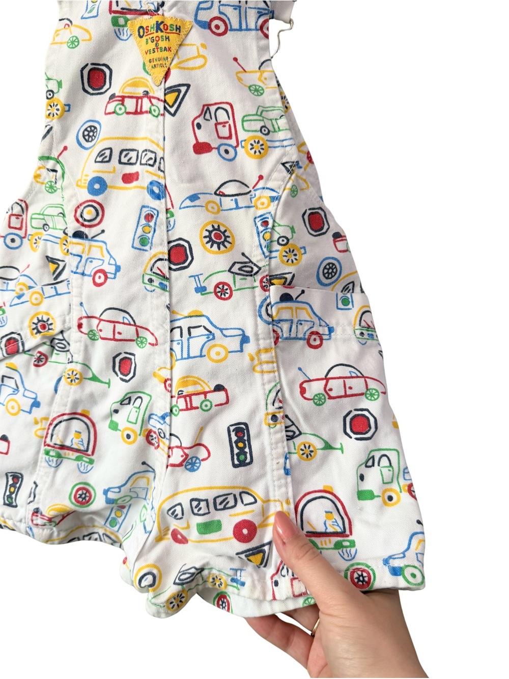 Vintage OshKosh vehicle print shortalls - Picture 3 of 5